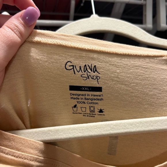 NEW Guava Shop Team Aloha Hawaiian Boutique XXL Tan Pocket T-shirt - Picture 9 of 9